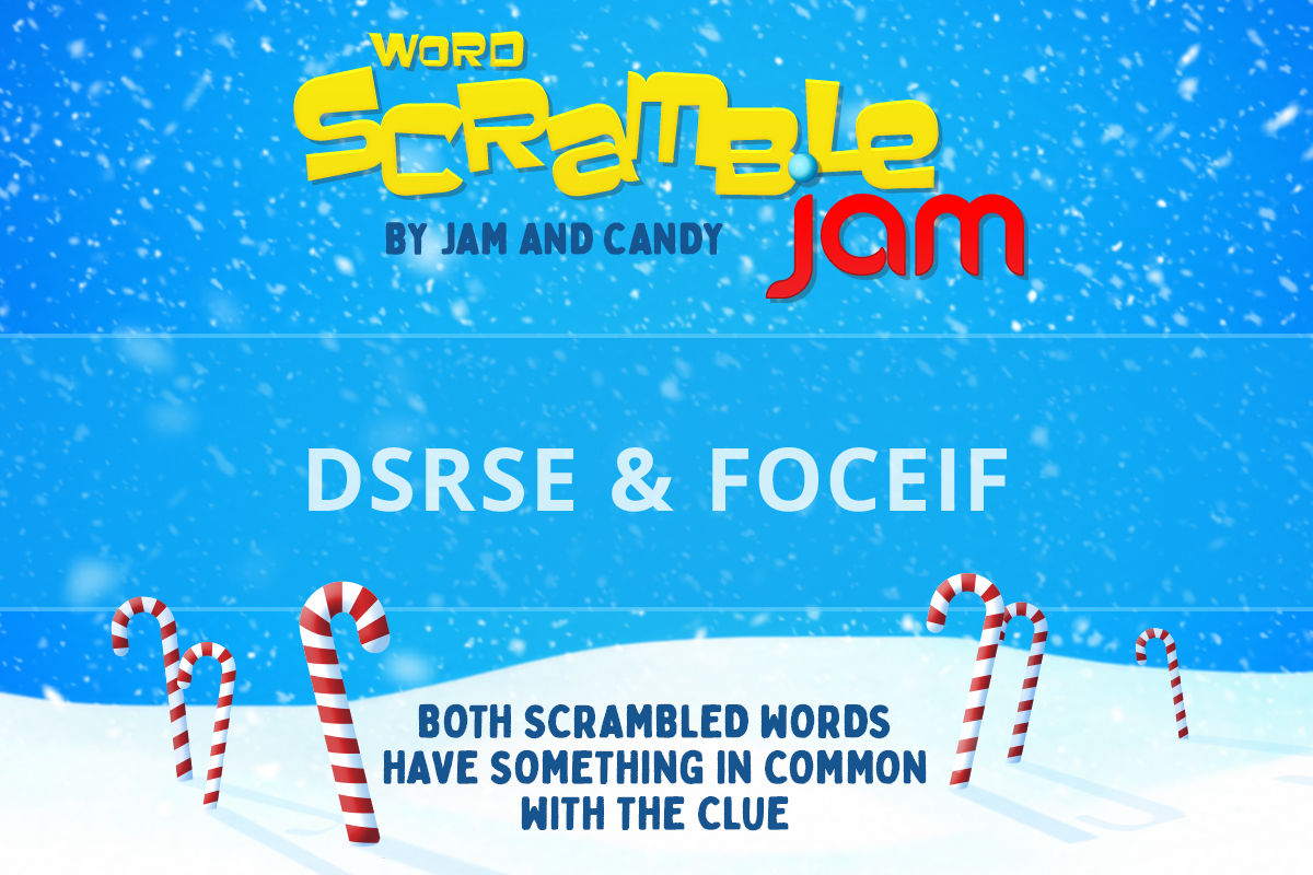 Jam and Candy Daily Scrambled Word Puzzle 231229