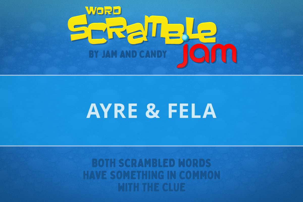 Jam and Candy Daily Scrambled Word Puzzle 240103